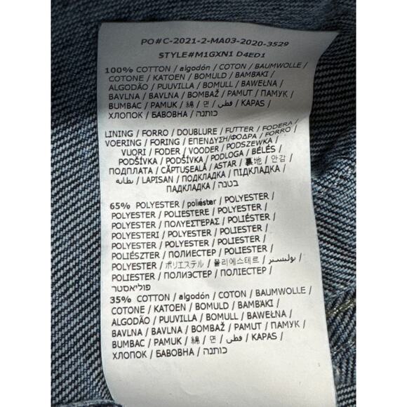 Guess Dillon Jean Jacket, Men's, Wild Horses on Back, Medium, Denim - Picture 12 of 14